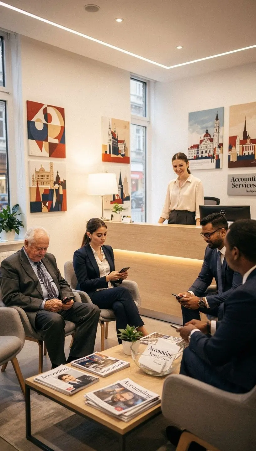 Könyvelési tréninghez készített jegyzetek és tananyagok egy asztalon.